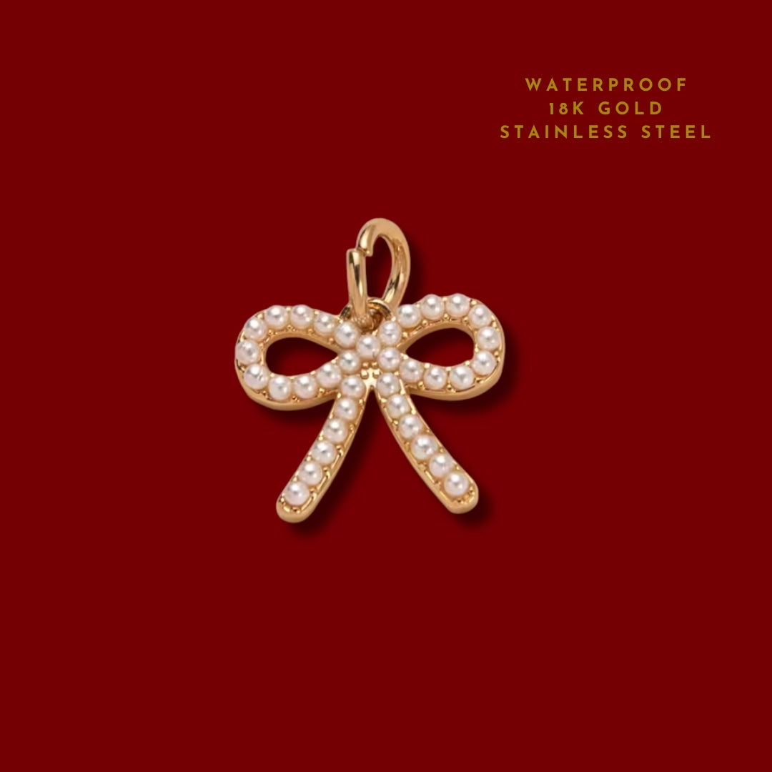 Christmas Pearl Bow | Charm