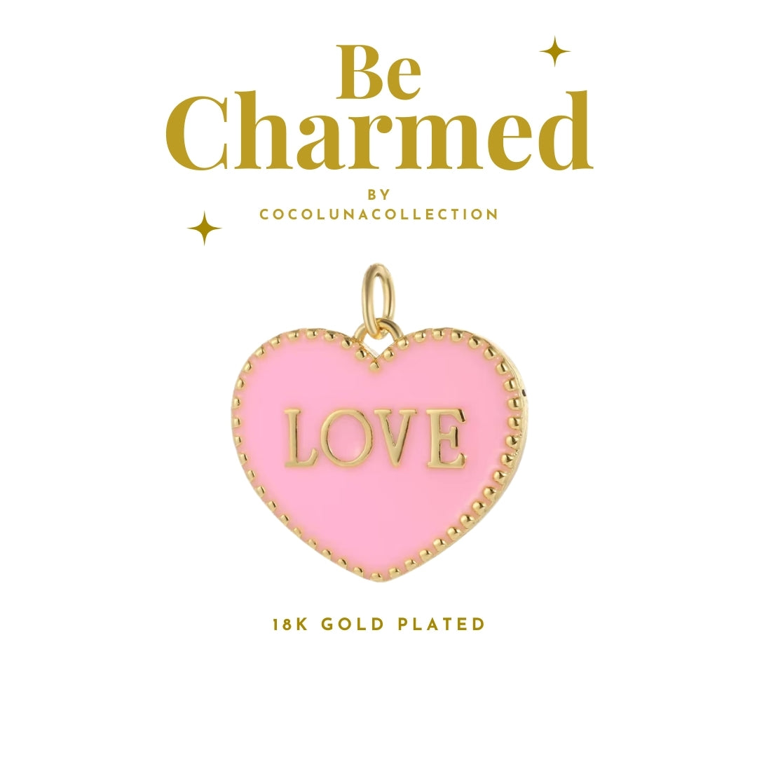 Love Pink Heart | Charms