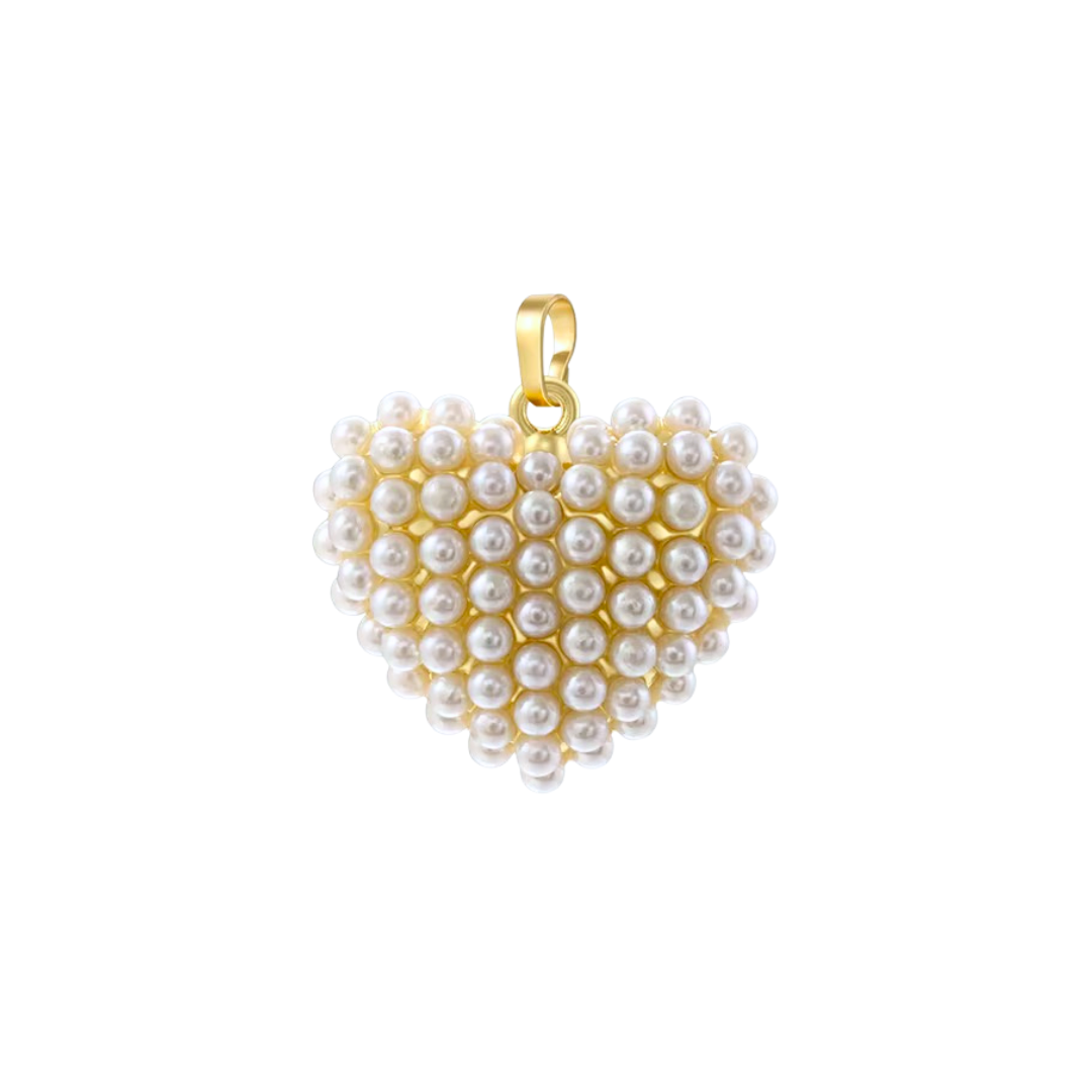 Heart Pearl  Pendant Gold | Charms