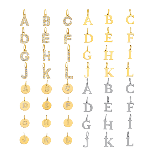 Initials Charms - Silver & Gold | Charm Bar Collection