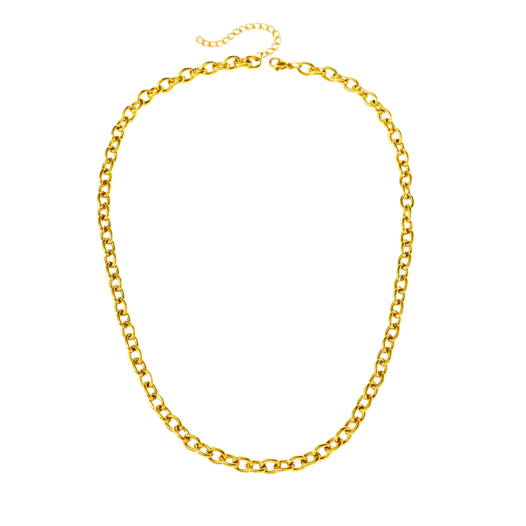 Debby Oval Chain Necklace | Charm Bar