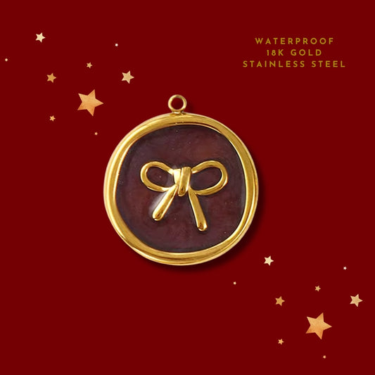 Stella Bow Pendant Brown | Charm