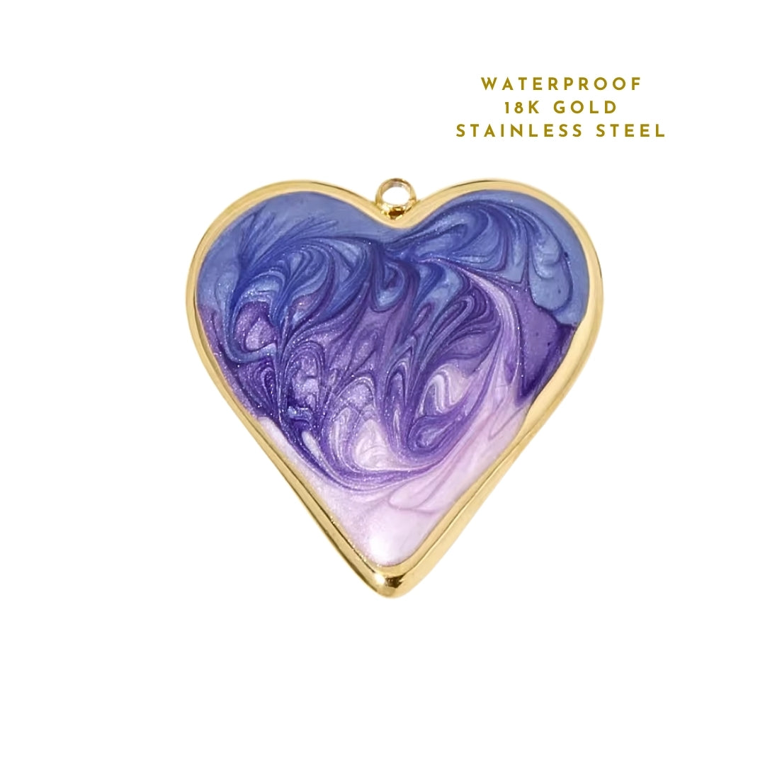 Ombre Purple Heart Charm | Charm Bar