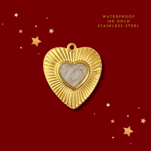 Snow White Heart Pendant | Charm