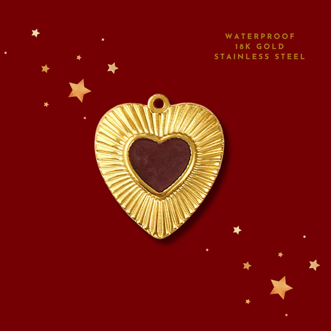 Chocolate Pudding Heart Pendant | Charm