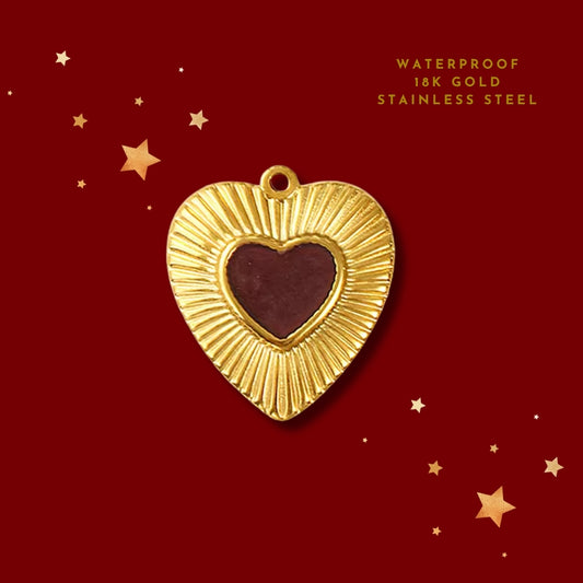 Chocolate Pudding Heart Pendant | Charm