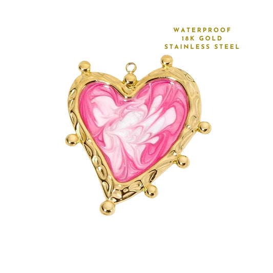 Pink Heart Charm | Charm Bar