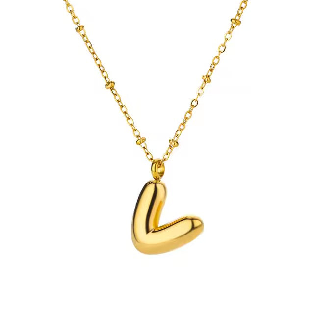 Gold Dainty Balloon Initial Necklaces