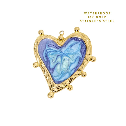 Blue Heart Charm | Charm Bar