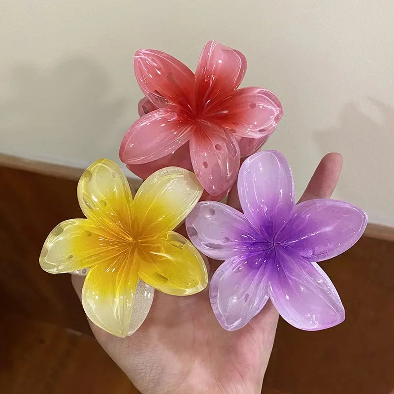 Floral hair clips