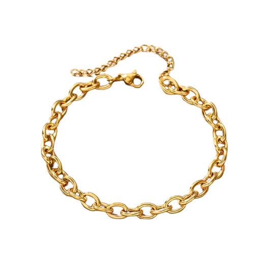 Debby Oval Chain Bracelet | Charm Bar