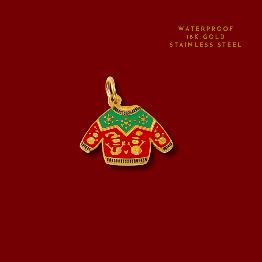 Traditional Christmas Jumper Gold | Charm