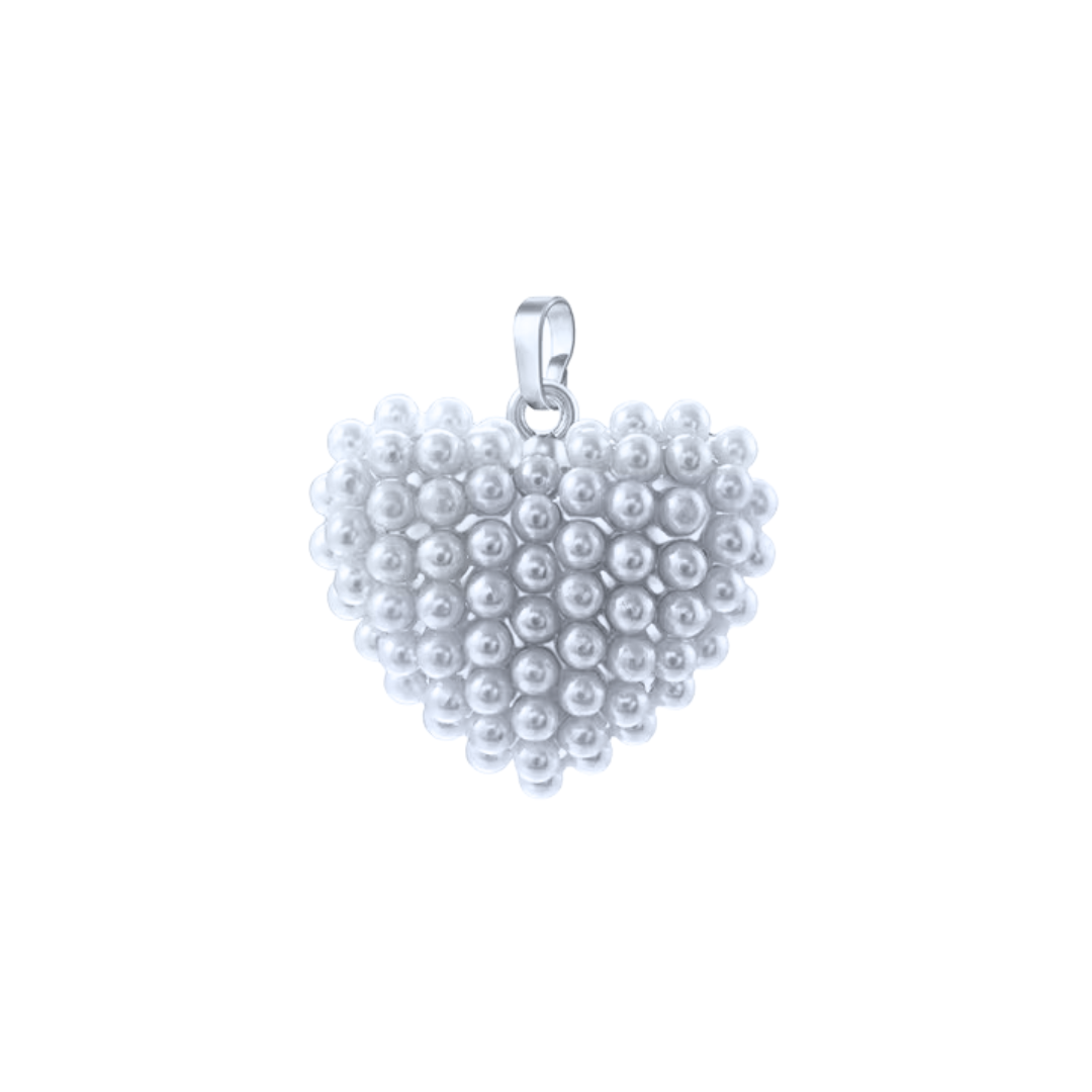 Heart Pearl  Pendant Silver | Charms