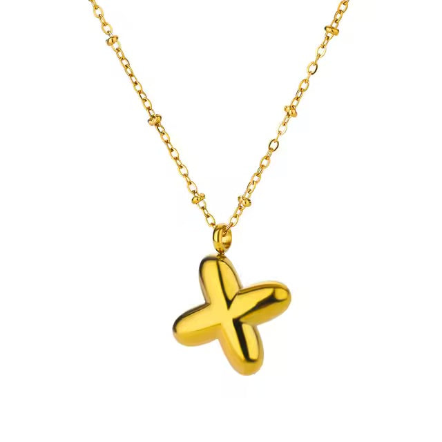 Gold Dainty Balloon Initial Necklaces