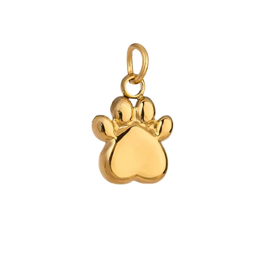 Gold Dog Paw Charm