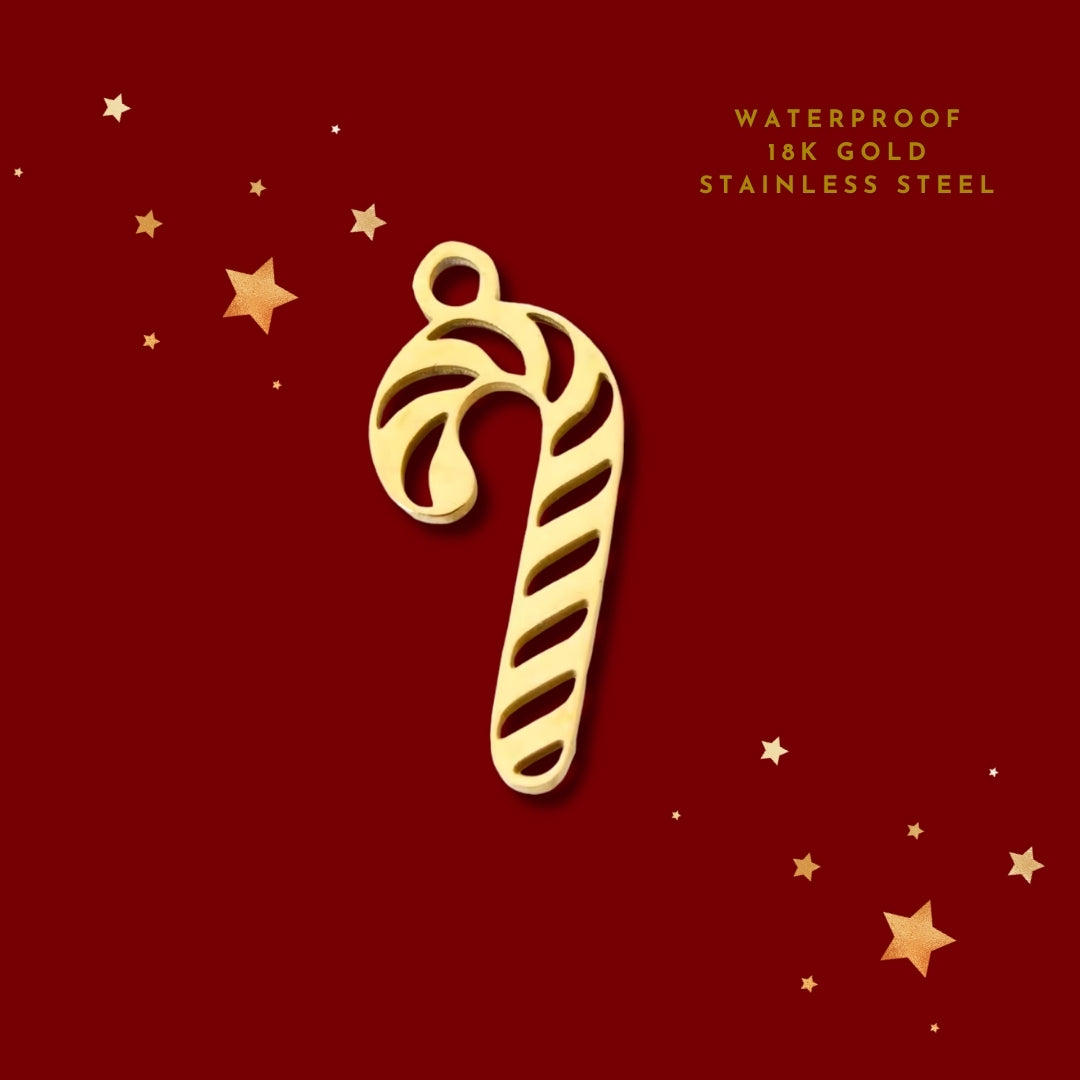 Sweet Candy Cane Gold | Charm