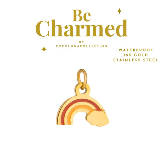 Rainbow Charm Stainless Steel 18k Gold