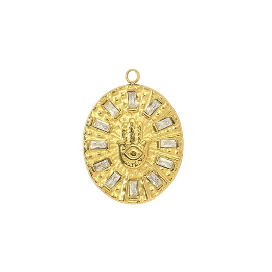 Gold Evil Eye Pendant