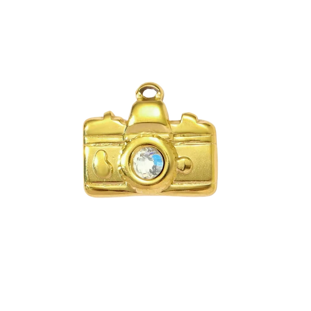 Camera Charm Gold