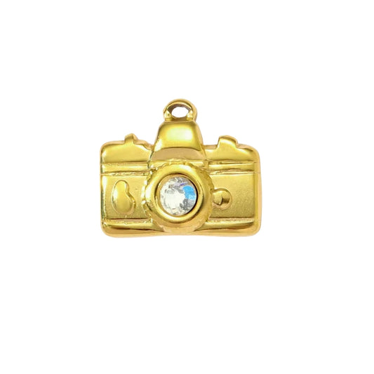 Camera Charm Gold