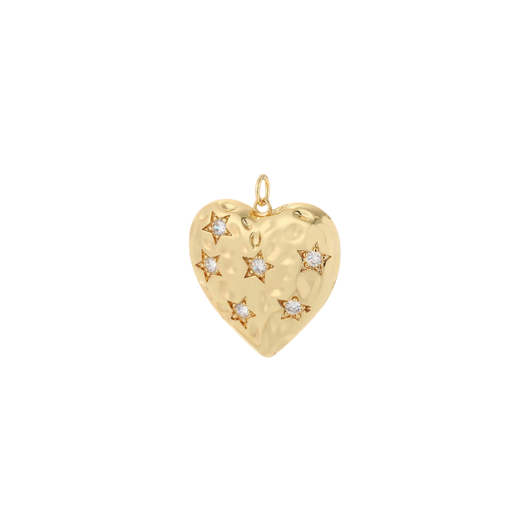 Diamante Star Heart | Charms