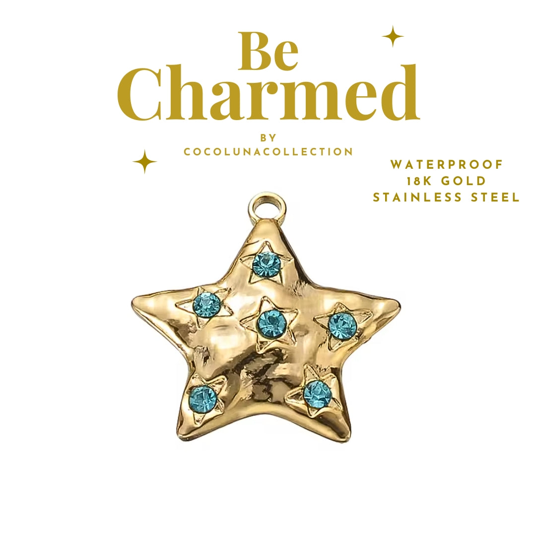 Shining Star Turquoise Crystal | Charms