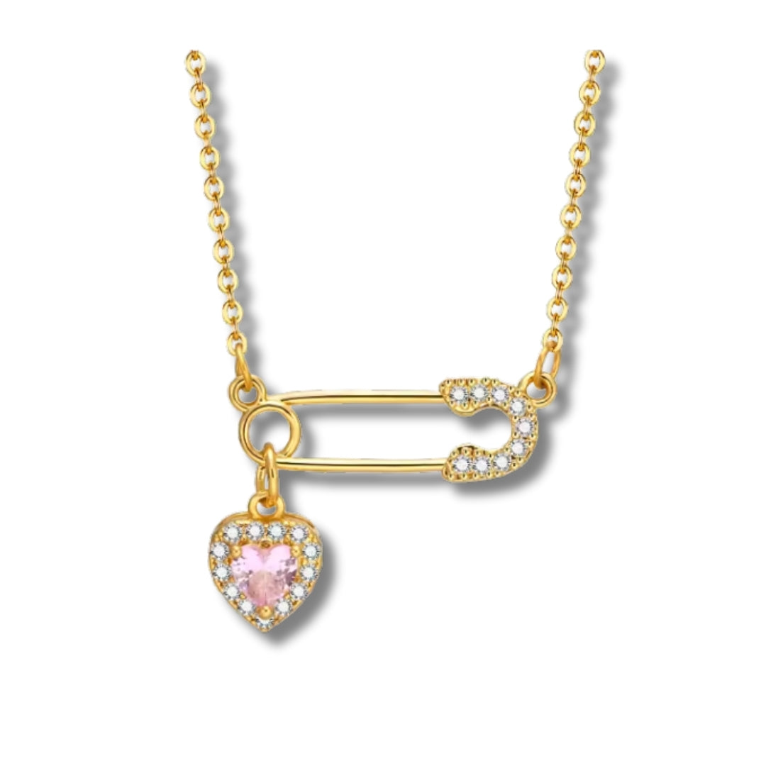 Amelia Pink Heart | Necklace
