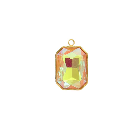 Yellow Diamante Pendant Charm