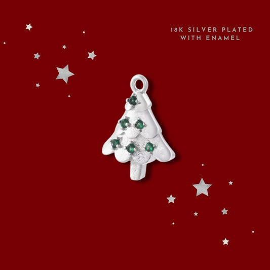 Twinkle Silver & Green Christmas Tree | Charm