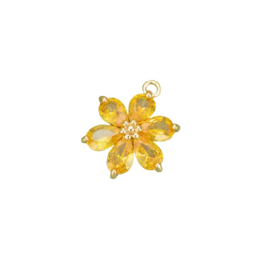 Diamante Golden Yellow Flower | Charm