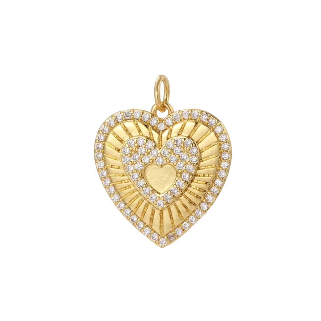 Double Gold Heart | Charms