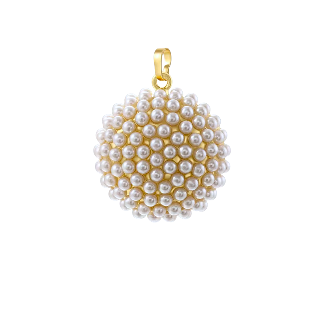 Circle Pearl  Pendant Gold | Charms