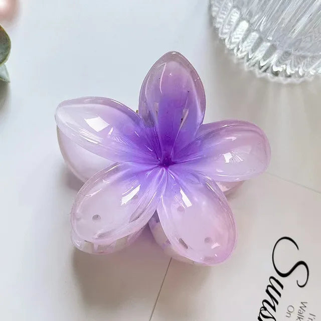 Floral hair clips