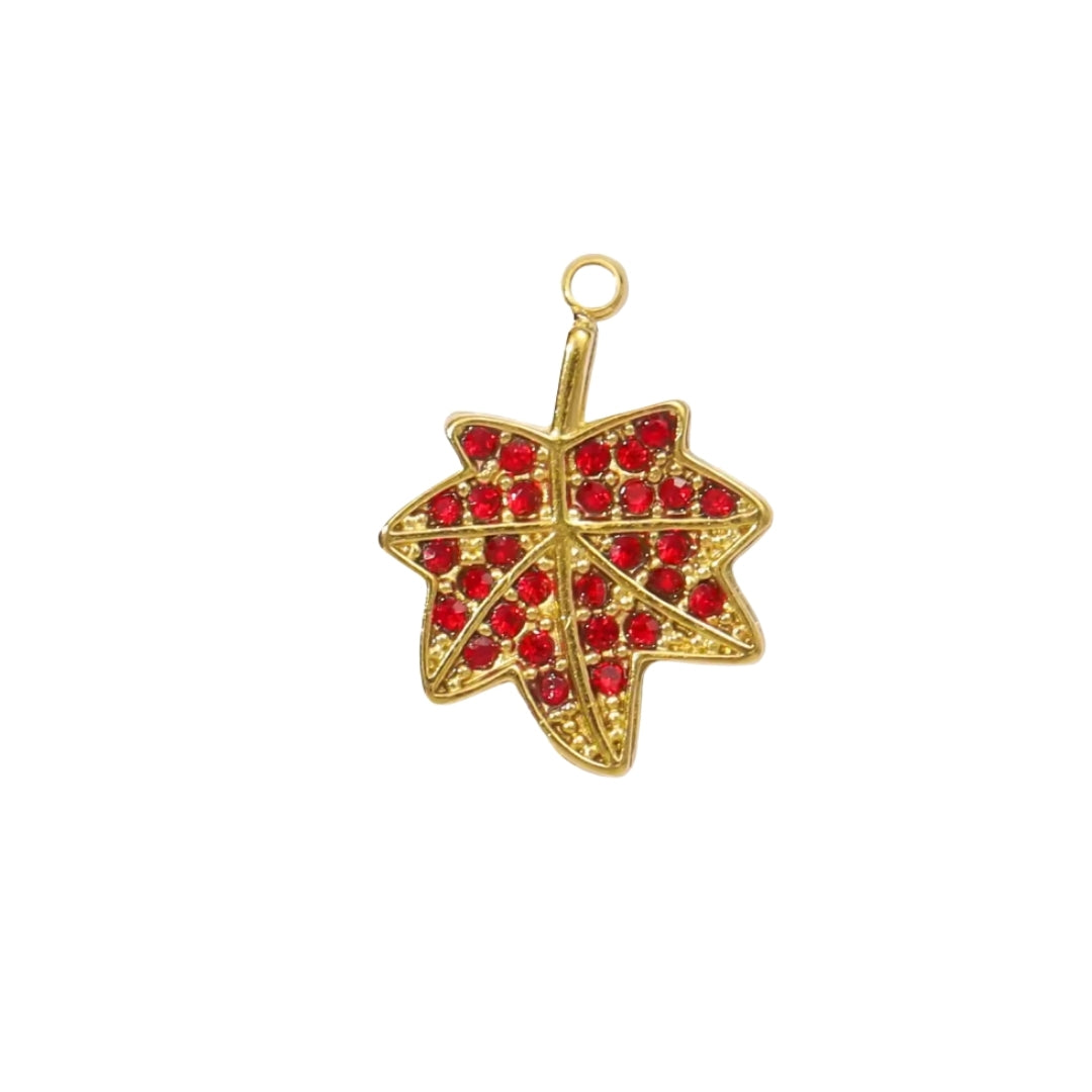 Diamante Maple Leaf | Charm