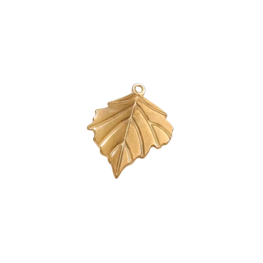 Golden Autumn Leaf | Charm