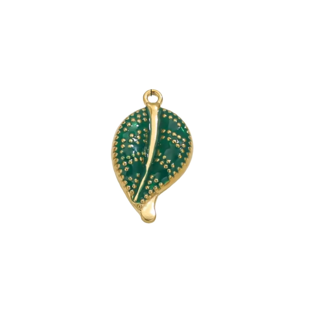 Green Autumn Leaf | Charm