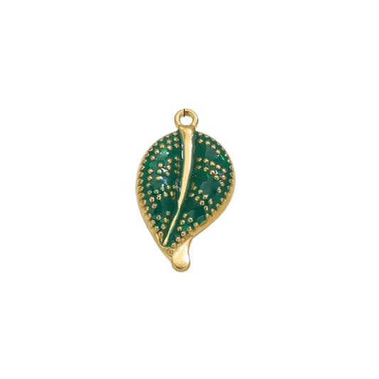 Green Autumn Leaf | Charm