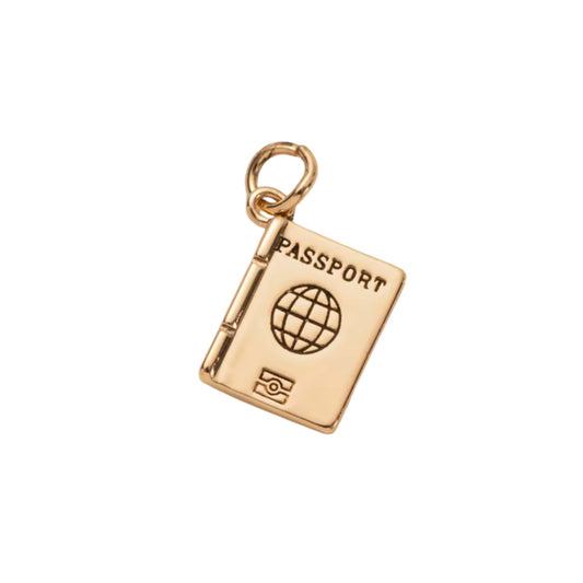 Passport Charm Gold