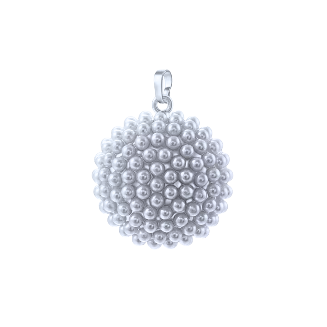 Circle Pearl  Pendant Silver | Charms