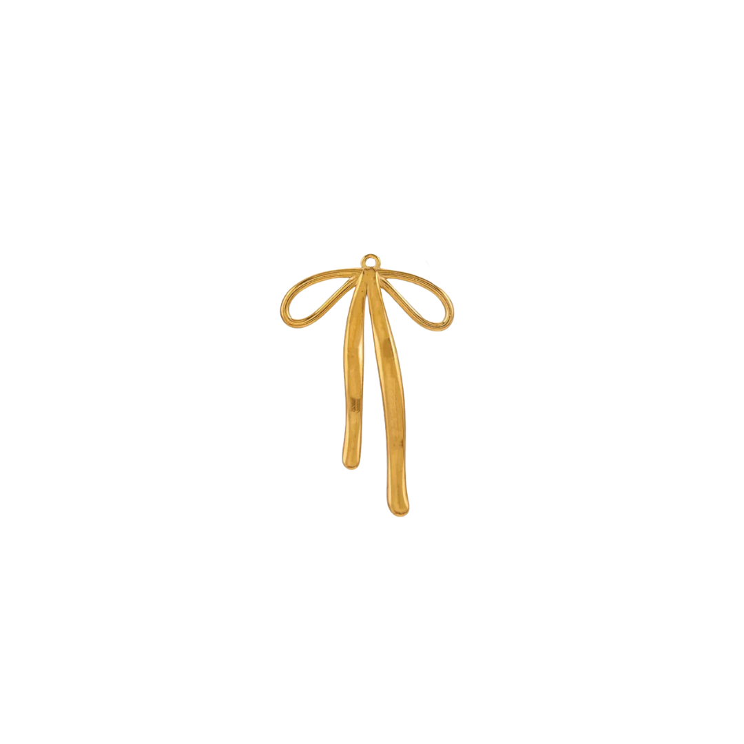 Long Gold Bow | Charms