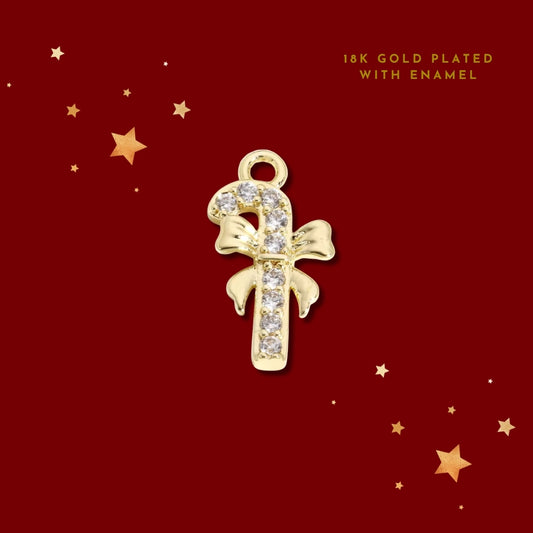 Sparkles Candy Cane Gold | Charm