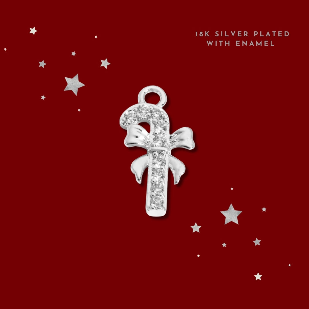 Sparkles Candy Cane Silver | Charm