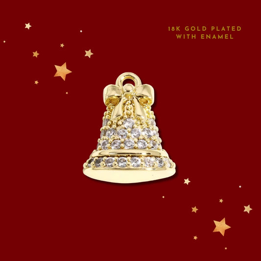 Jingle Glitter Bell Gold  | Charm