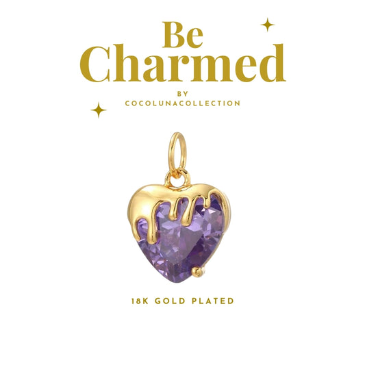 Crystal Purple Heart  | Charms