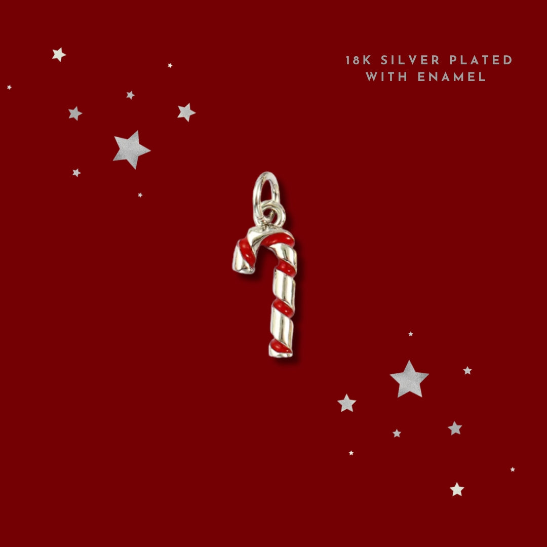 Cindy Candy Cane Silver | Charm