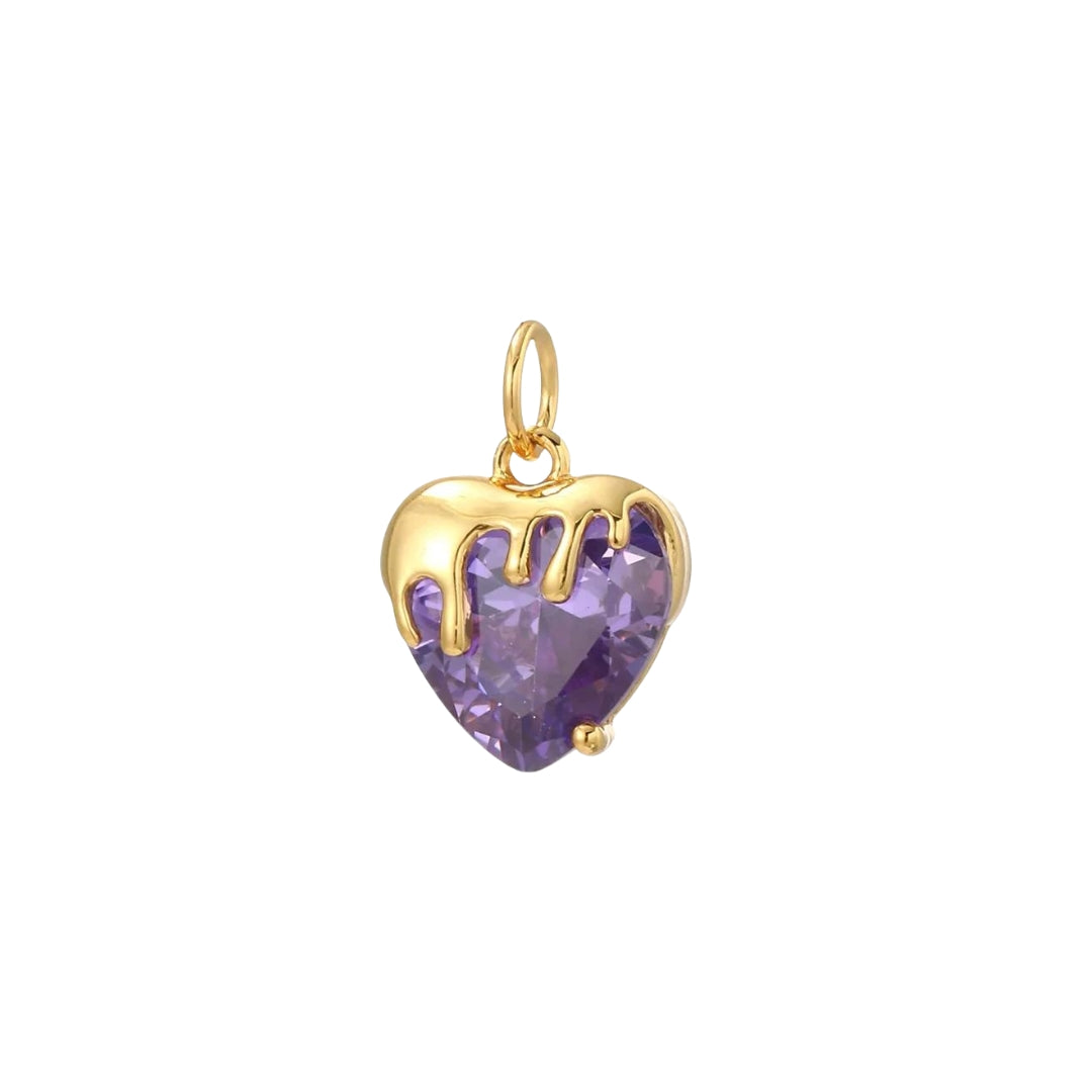 Colourful Heart Charms 2 Different Styles 9 Different Colours