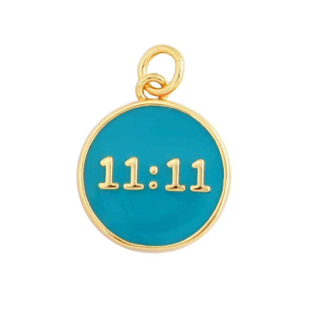 11:11 Charm Gold & Blue