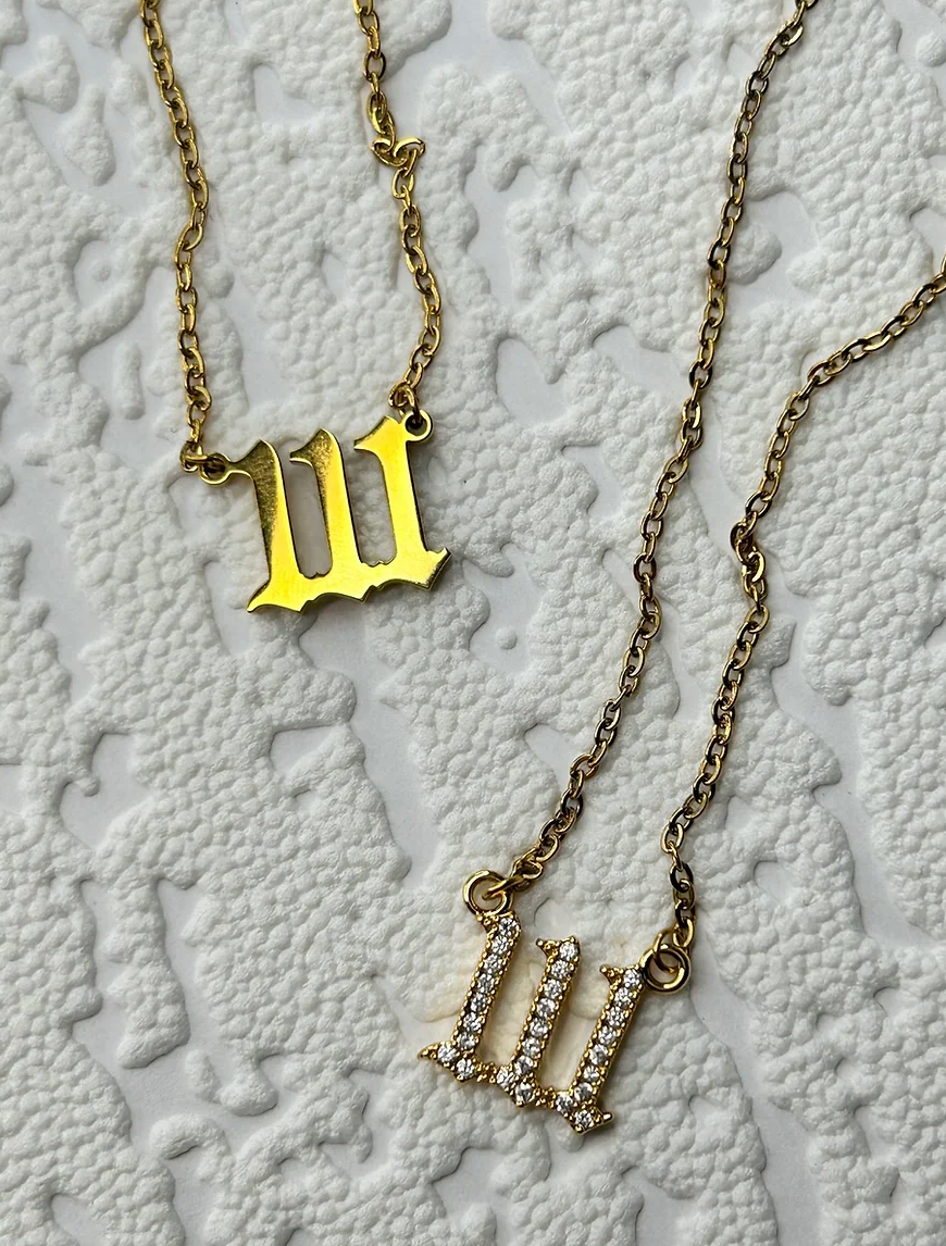 Angle Numbers Necklace