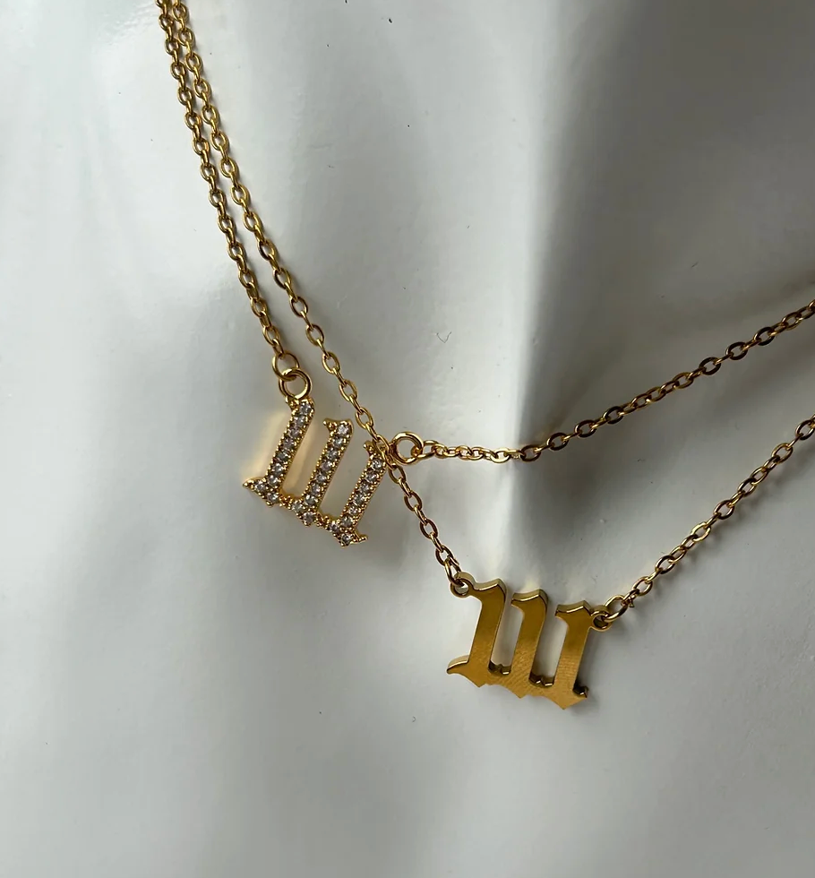 Angle Numbers Necklace