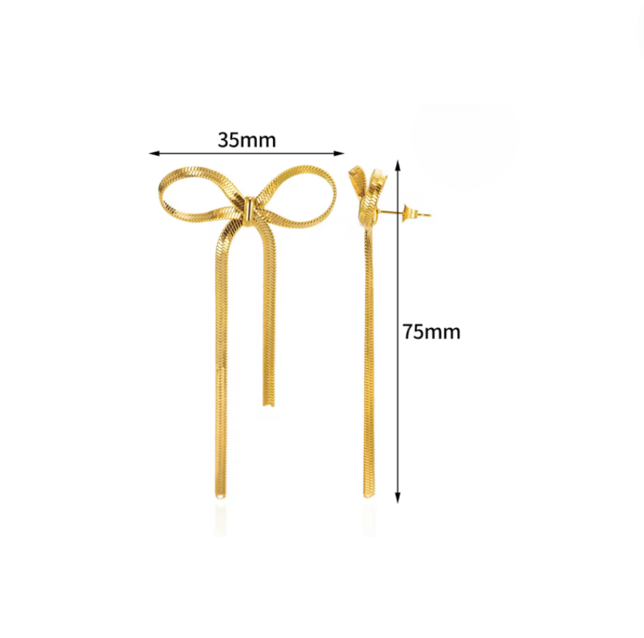 Gold Bow | Earrings